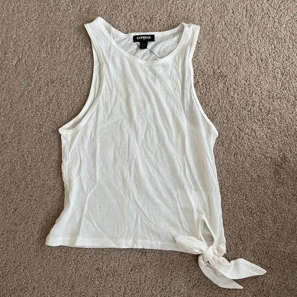 Express White Tie Side Tank Size X Small - Picture 1 of 8